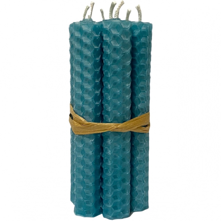 Turquoise - Beeswax Spell Candles